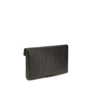 Saint Laurent Black Lamb Ovis Aries Clutch Bag