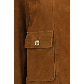 Saint Laurent Brown Lamb Ovis Aries Full-Length Jacket