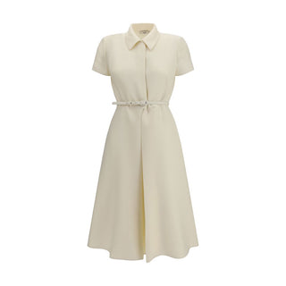 Fendi Beige Wool Oves Aries Casual Dress