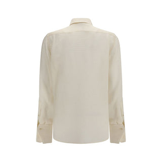 Fendi Beige Silk Pattern Shirt