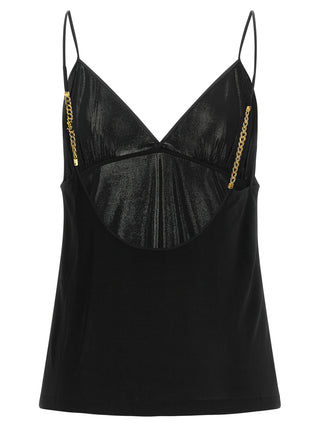 Saint Laurent Black Viscose Tank Tops