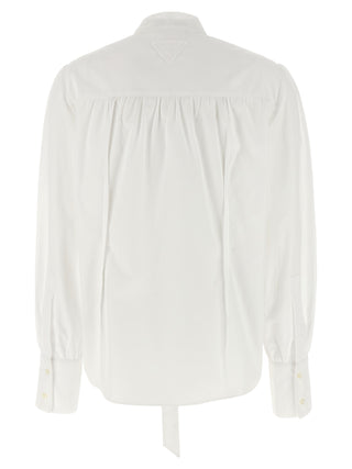 Prada White Cotton Blouse