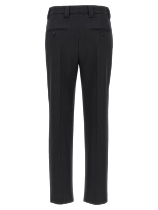 Prada Gray Virgin Wool Dress Pants