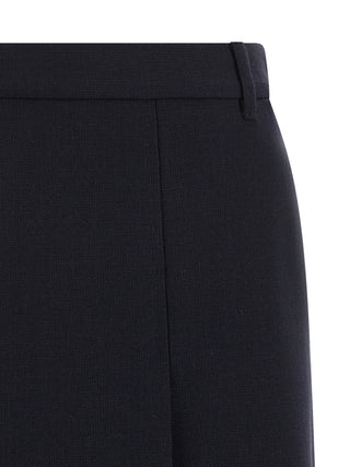 Prada Blue Virgin Wool Midi Skirt