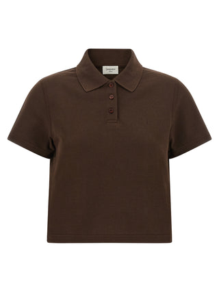 Saint Laurent Brown Cotton Polo Shirt