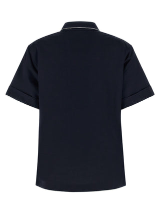 Prada Blue Cotton Polo Shirt