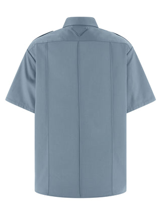 Prada Blue Cotton Blouse
