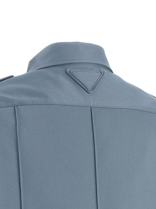 Prada Blue Cotton Blouse