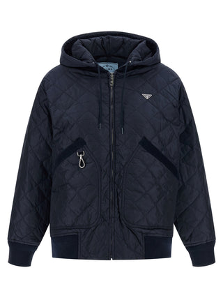 Prada Blue Recycled Polyamide Bomber