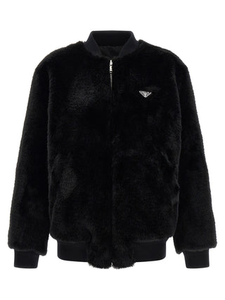 Prada Black Recycled Polyamide Bomber