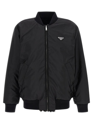 Prada Black Recycled Polyamide Bomber