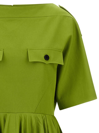 Prada Bicolor Cotton Casual Dress