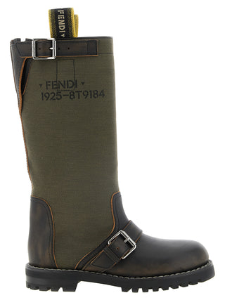 Fendi Bicolor Calfskin Over The Knee