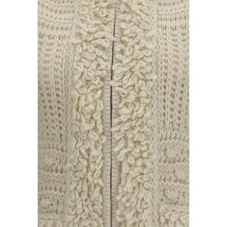 Fendi White Wool Oves Aries Sleeveless Jacket