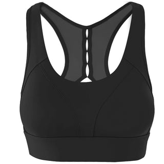 New Nude Female Sports Yoga Bra Hollow Mesh Beautiful Back Running Fitness Bra