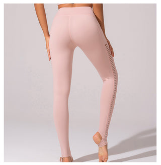 Calça legging com pézinho e recortes na lateral