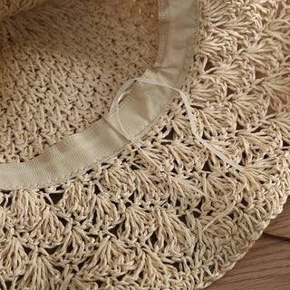 Finished Hand-woven Summer Travel Sunshade Beach Straw Cover Face UV All-matching Hat Tide