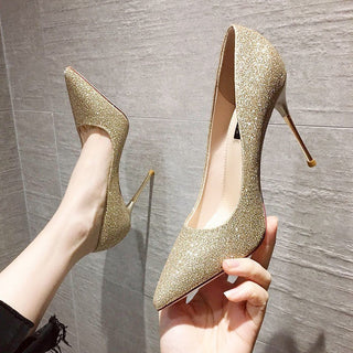 Low Top Korean Style Pointed Thin High-heeled Shoes