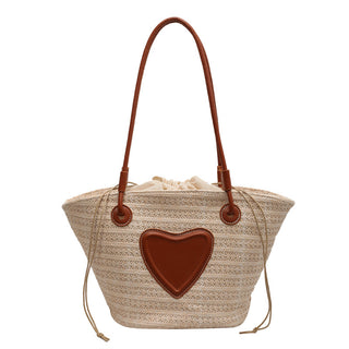 Women's Simple Straw Tote Bag