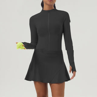 Vestido esportivo manga longa feminino