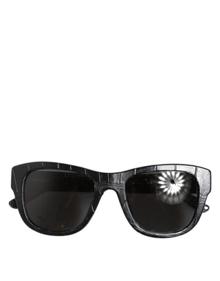 Black Leather Frame DG4177 Tinted Lens Sunglasses