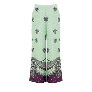 Gucci Green Silk Casual Pants