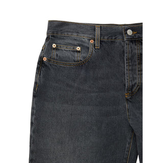 Gucci Gray Cotton Relaxed Fit Jeans