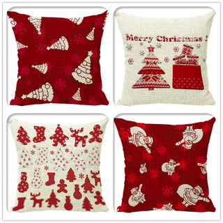 Christmas Fashion Minimalist Print Sofa Pillow Cover