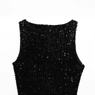 Vestido curto de festa com brilho