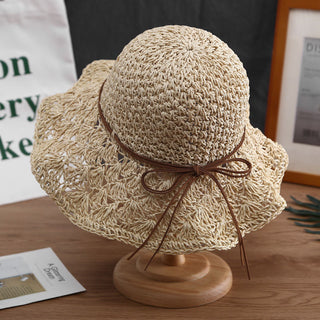 Finished Hand-woven Summer Travel Sunshade Beach Straw Cover Face UV All-matching Hat Tide