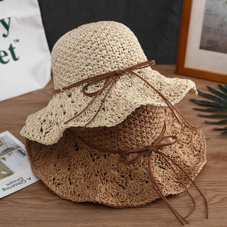 Finished Hand-woven Summer Travel Sunshade Beach Straw Cover Face UV All-matching Hat Tide