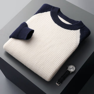 Suéter masculino bicolor