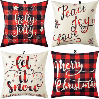 Christmas Fashion Minimalist Print Sofa Pillow Cover