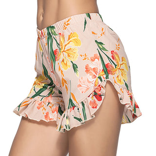 Sexy europeu E Americano Impresso Ruffle Shorts