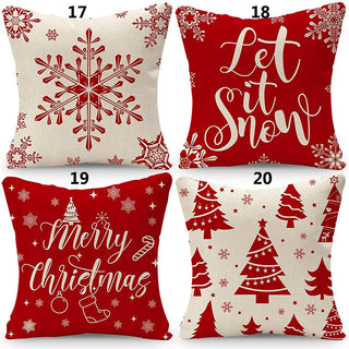 Christmas Fashion Minimalist Print Sofa Pillow Cover