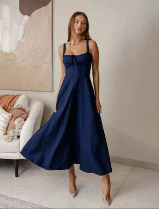 Vestido midi jeans